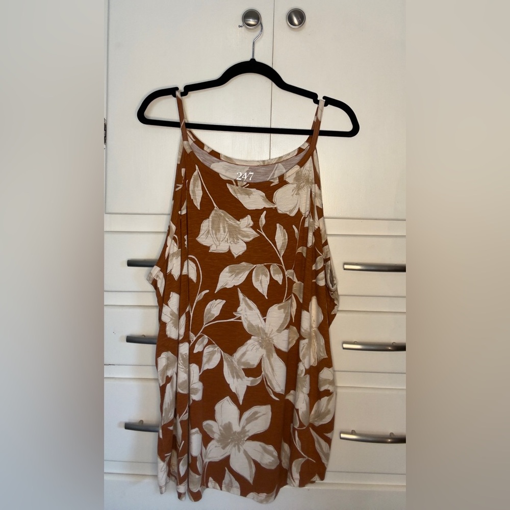 24/7 by Maurices Floral Print Women's Plus Size Top